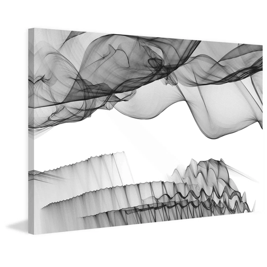 Abstract Black and White 17-19-50 by Irena Orlov - Wrapped Canvas Graphic Art Print