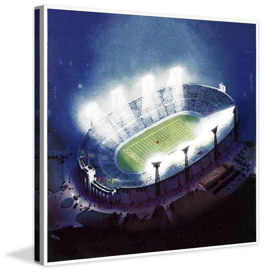 Football Stadium at Night by Wesley Neff - Wrapped Canvas Graphic Art Print