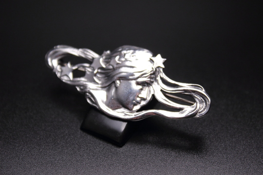 Art-Deco Style Sterling Silver Hallmarked Brooch, Swj, Birmingham 1988 - Free Delivery