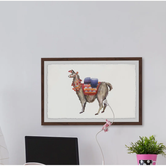 Pack Llama - Picture Frame Graphic Art Print on Paper