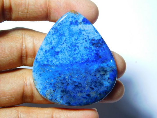 A Rare Quality Dumortierit Quartz Cabochons, Top Quality Loose Gemstone 91Cts. | 46x41mm