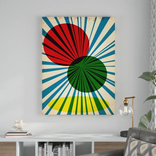 Retro Style Poster II Framed Graphic Art on Canvas