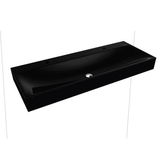 Black Steel Enamel Rectangular Bathroom Sink