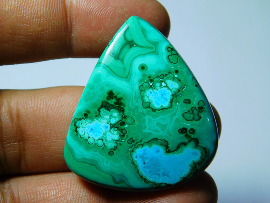 Rare Collection Of Very & Gorgeous Azurite Malachite High Quality Cabochon, Natural Loose Gemstone 110Cts.(40x35mm