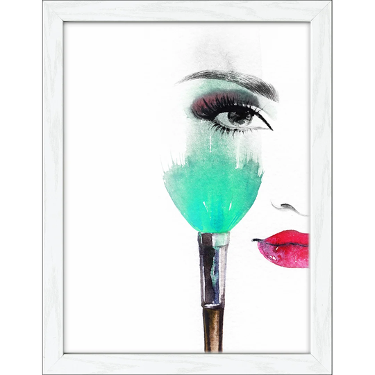 'Half Face' Framed Graphic Art Print