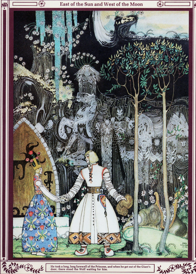 Kay Nielsen Art Deco Nouveau Print Tipped-In 1976 Original Vintage Bookplate East Of The Sun & West Moon