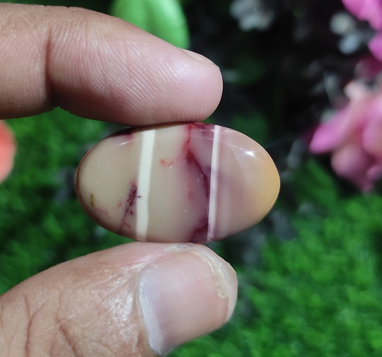Mookaite Jasper Gemstone, 31x18 Mm Oval Cabs, 25 Ct Flal Back Cabochon Gemstone For Jewelry, Pendant Necklace Immaculate Stone