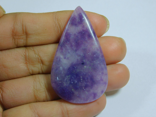 100% Natural Lepidolite Loose Cabochon, Top Quality Hand Polish Gemstone, Stone 61 Ct 49 X 28 # 5004
