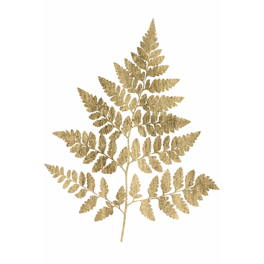 Graphic Gold Fern I by Studio W - Wrapped Canvas Graphic Art