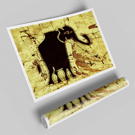 Tribal Elephant Ethnic - Graphic Art Print on Paper
