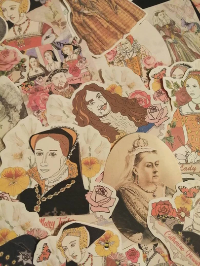 Royalty Stickers, Ready To Stick in Your Journal, Featuring Some Of Favourite British Monarchs
