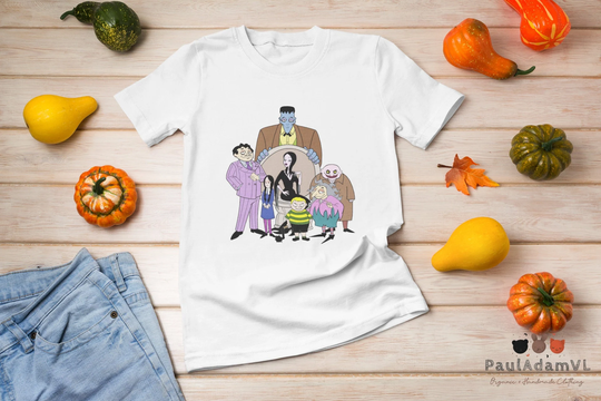 The Addams Family Cartoon Vintage T-Shirt, Comedy Shirt, Shirt