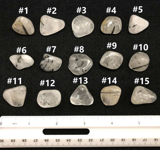 Tourmalated Quartz | Tumbled - Lot #1