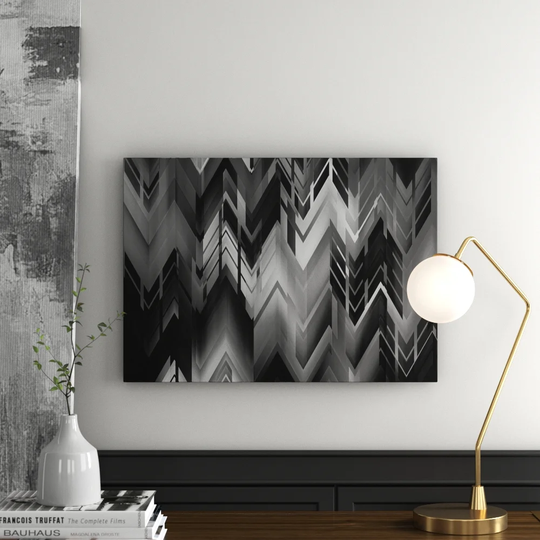 Geometric Pattern Graphic Art Print on Canvas