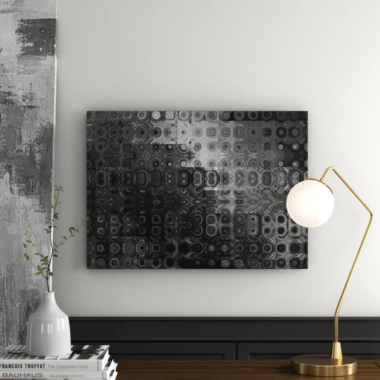 Abstract, Geometric Circles Graphic Art Print on Canvas