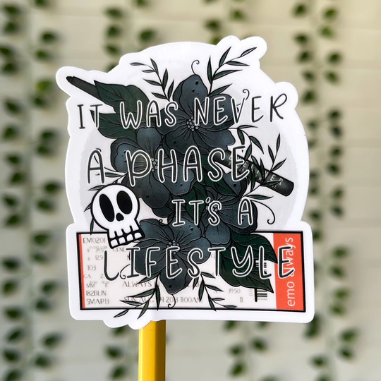 It Was Never A Phase, It's Lifestyle Sticker || Water Resistant Die Cut For Bottles, Laptops, Planners, & More