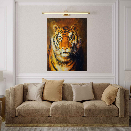 Tiger Portrait Canvas Wall Art Prints, Framed Decor, Modern Giclée Above The Couch Artwork, Animal Prints