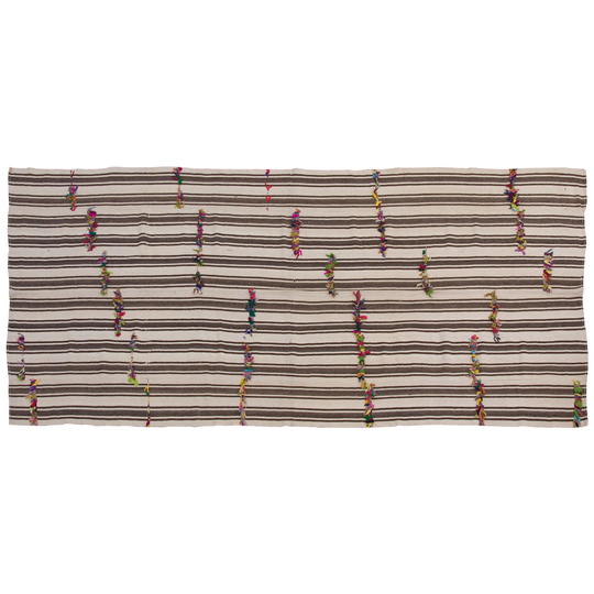 Minimalist Modern Kilim Rug, Striped Turkish Rug 5'6 X 13'7 Ft, Stripe Rug, 167X415cm, Striped Design