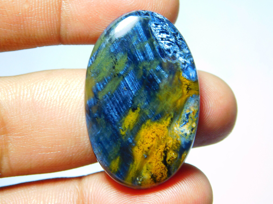 Aaa Rare Pietersite Gemstone, Natural Cabochon, Top Quality Loose Stone 42Cts.(35x22mm