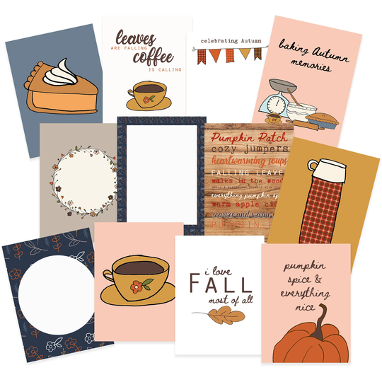 Tastes Of Autumn Fall Journal Pocket Scrapbooking Card Pack Two