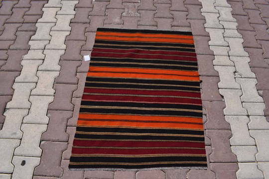Small Area Kilim, Special Kilim Rug, Turkey Rug, 2x3 Turkish Rug, Handmade Kilim, Anatolian Kilim, Vintage Rug, 2'5x3'5 Ft, 583-K