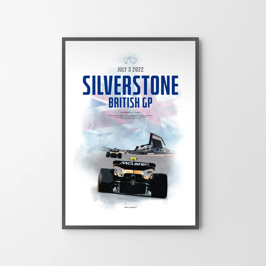 Lando & Daniel Mclaren F1 Silverstone British Gp 2022 | Poster Print Illustration | Unframed
