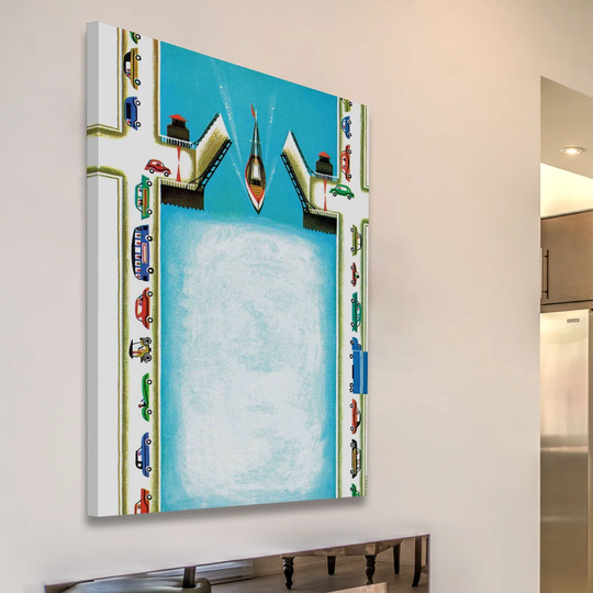 The Drawbridge - Wrapped Canvas Graphic Art Print