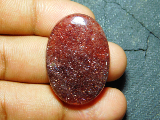 A Rare Quality Strawberry Quartz Cabochons, Top Quality Loose Gemstone 50Cts. | 35x24mm