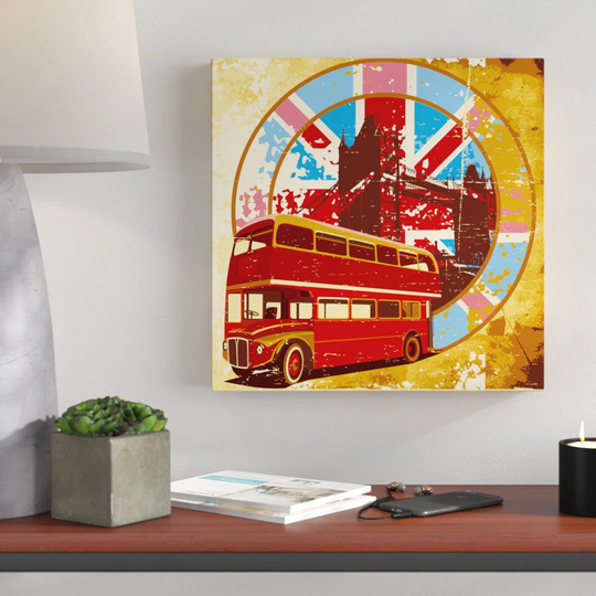 London Retro Framed Graphic Art