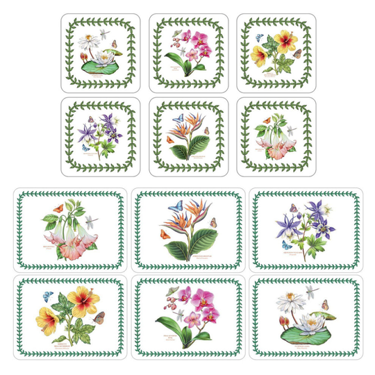 Pimpernel Exotic Botanic Garden Placemats and Coasters Set of 6