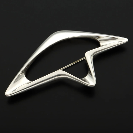 Georg Jensen Brooch #376 | By Henning Koppel Sterling Silver Modernist 1973 Vintage Free Shipping