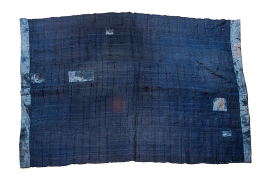 4'4''x6'7''deep Blue Color Vintage Hand Woven Quilt, Anatolian Handmade Quilt, Home Decor, Quilt Area Quilt, Custom Kurdish Quilt, 3084