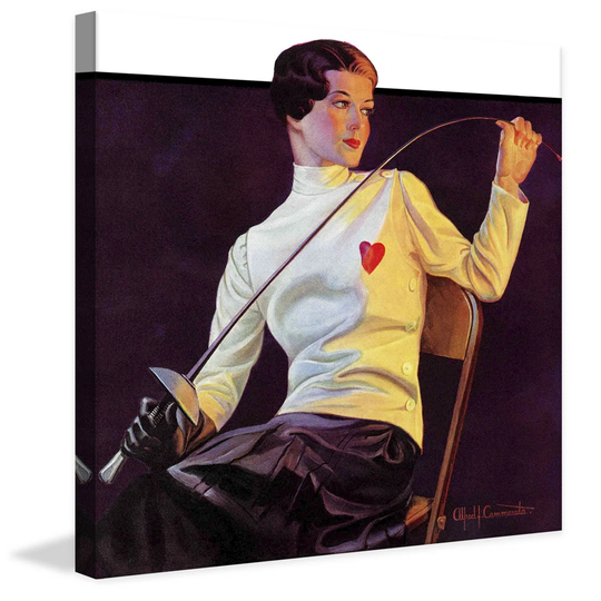 Female Fencer by Alfred F. Cammarata - Wrapped Canvas Graphic Art Print