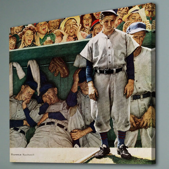 Dugout by Norman Rockwell - Wrapped Canvas Graphic Art Print