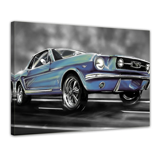 Mustang Graphic Framed Graphic Art