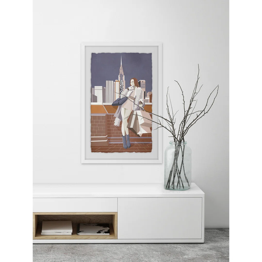 The Model is Me - Picture Frame Graphic Art Print on Paper