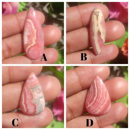 Amazing Rhodochrosite Gemstone Aaa Grade Mix Shape Minerals Healing Crystal Freeform Flat Back Pendant Jewelry Making Cabochon