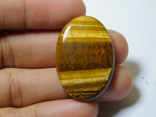 100% Natural Yellow Tiger Eye Cabochon Top Quality Jewelry Making Loose Stone Hand Polish Gemstone For 44 Ct 35 X 24 Mm #1269