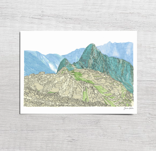 Machu Picchu A5 Postcard