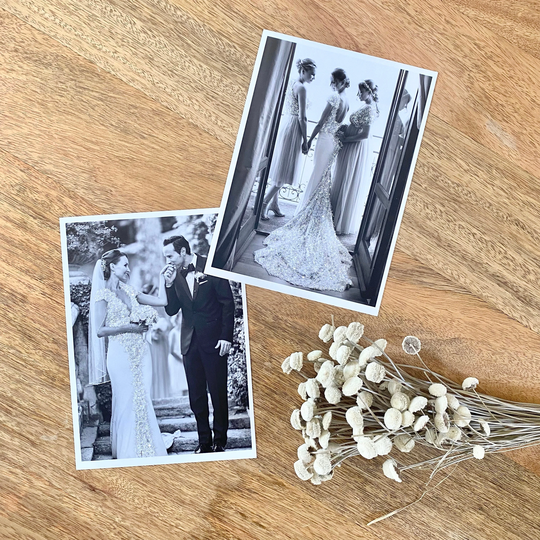 4x4 Custom Diamond Dusted Photo, Dust, Glitter 3D Wedding Photo