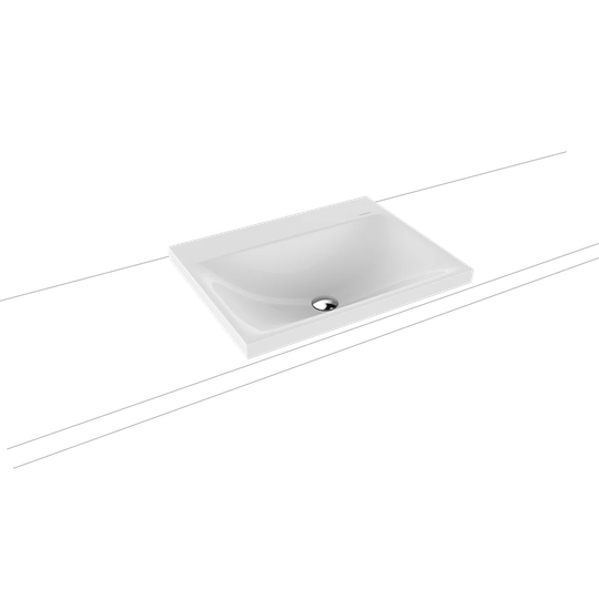 Manhattan Steel Enamel Rectangular Countertop Bathroom Sink
