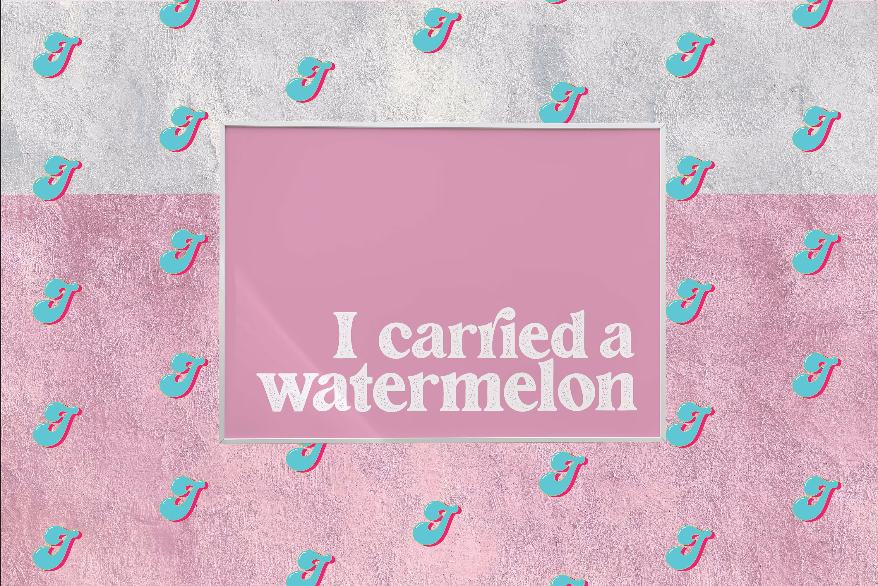 Dirty Dancing Wall Art Print, I Carried A Watermelon Film Quote, Pink Decor, 80S Movie, Johnny & Baby, Gallery Wall, Colourful Decor