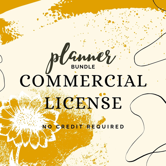 Lifetime Commercial Use Digital Planner Bundle License From Our Shop No Credit Required. One Year & Extended