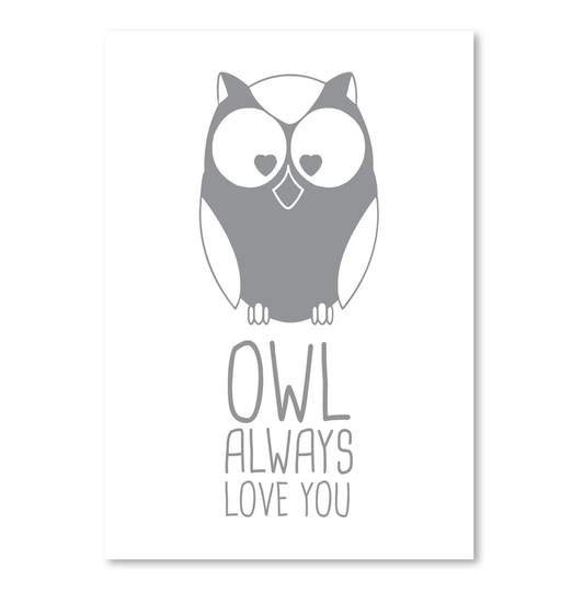 'Grey Owl' by Jetty Printables Graphic Art