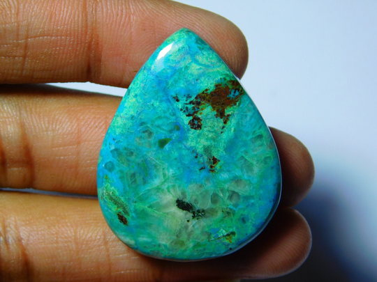 Green Chrysocolla Malachite Cabochon Loose Stone Top Grade Gemstone 100%natural 63Cts.(35x28mm