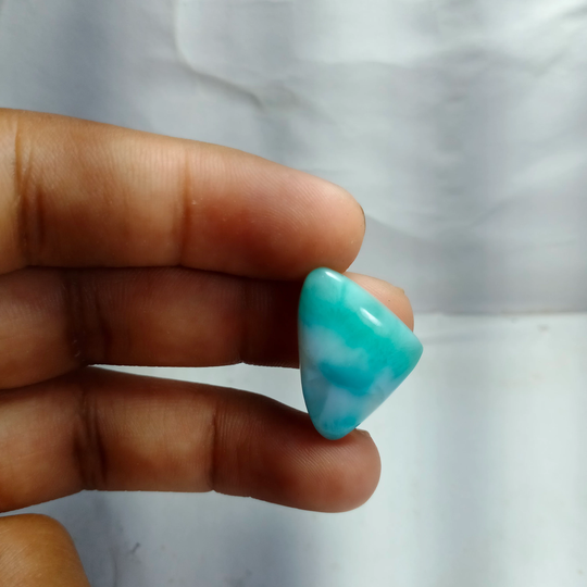 Natural Sky Blue Larimar Cabochon Top Quality Loose Stone Semi Precious Jewellery Making Gemstone 18 Ct. 25 X Mm # A1800