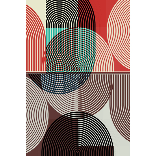 Graphic Colourful Shapes II by Sisa Jasper - Wrapped Canvas Graphic Art