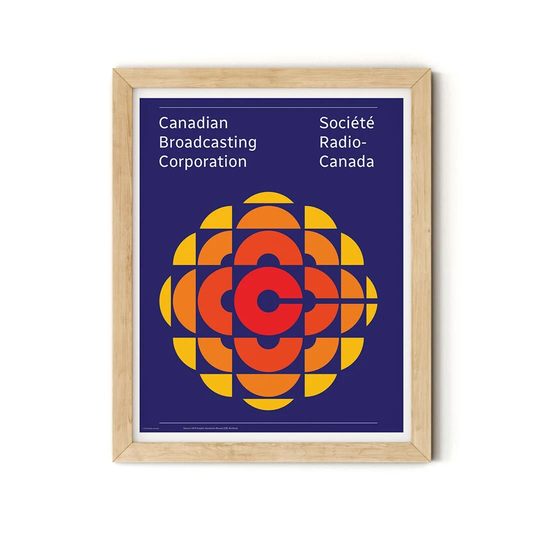 Cbc Retro Logo Poster, Iconic Print, Classic Print Created By Burton Kramer, Vintage 8 X 10, 11 14, & 16 20