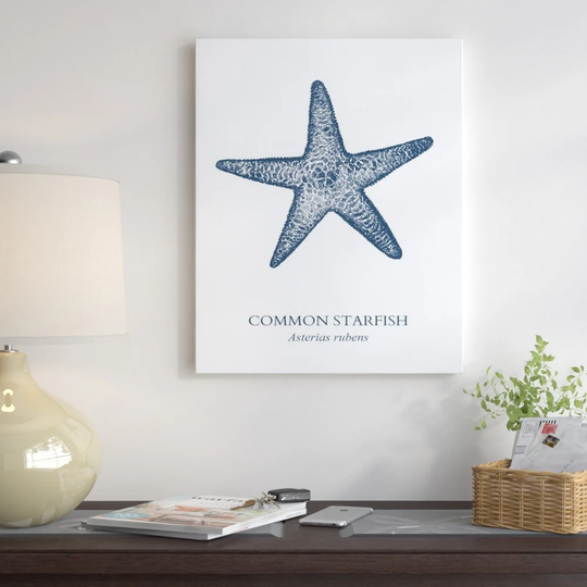 Starfish Sea - Wrapped Canvas Graphic Art Print