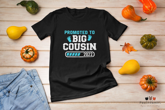 Promoted To Big Cousin 2022 Vintage T-Shirt, Announcement Shirt, Daddy Good News Brother Shirt